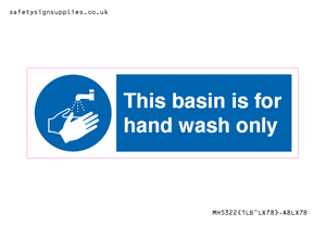 Basin for hand wash only